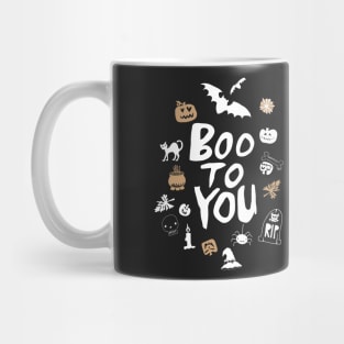 Black and White Cute Boo to You Mug